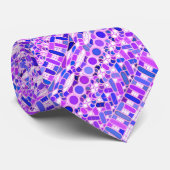 Cravate Batik tribal - nuances de violet pourpre (Roulé)