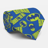 Cravate Batman - Le Motif du Chevalier foncé (Roulé)