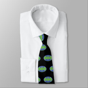 Cravate Batman   Symbole pourpre et vert