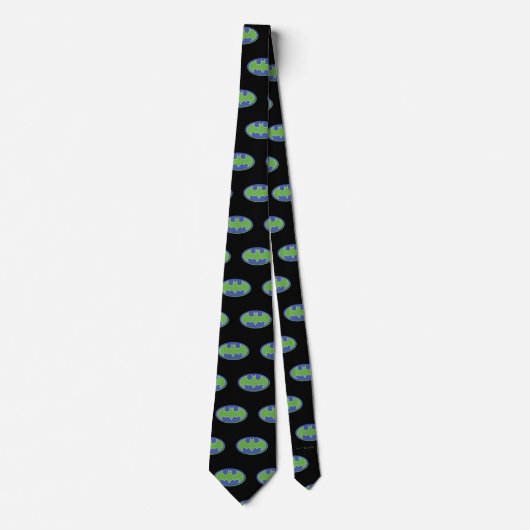 Cravate Batman | Symbole pourpre et vert (Devant)