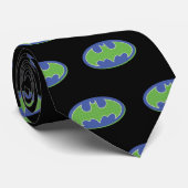 Cravate Batman | Symbole pourpre et vert (Roulé)