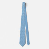 Cravate Bâtons blancs en crosse bleu poudre à motifs (Devant)