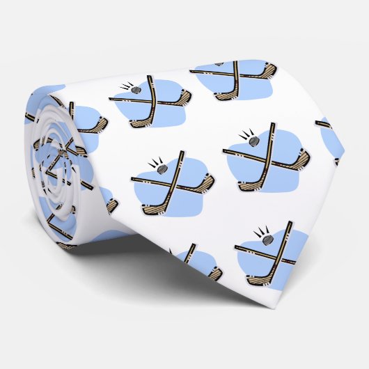 Cravate Bâtons de hockey (Roulé)