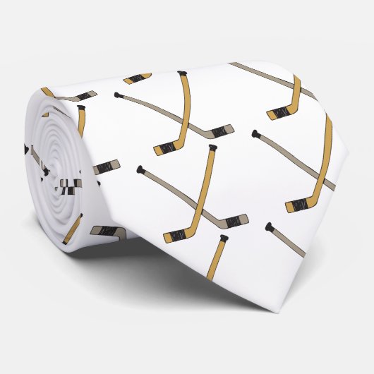 Cravate Bâtons de hockey (Roulé)