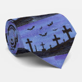 Cravate Bats in the Graveyard Neck Tie (Roulé)