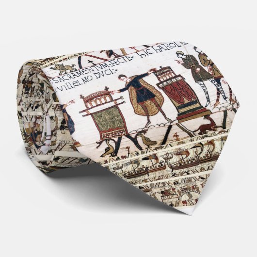 Cravate BAYEUX TAPESTRY Harold a prêté serment sur les rel (Roulé)