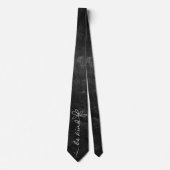Cravate Be Kind doodart texte sur cuir noir (Devant)