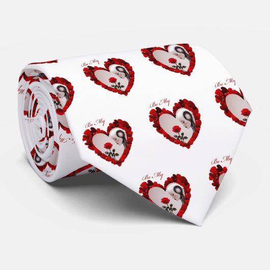 Cravate Be My Valentine ❤️ (Roulé)