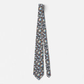 Cravate Beach Lovers Tie | Opal Diamond Seashell Pattern (Devant)