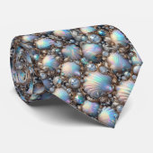 Cravate Beach Lovers Tie | Opal Diamond Seashell Pattern (Roulé)