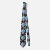 Cravate Beach Lovers Tie | Opal Diamond Seashell Pattern (Devant)