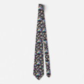 Cravate Beach Lovers Tie | Opal Diamond Seashell Pattern (Devant)
