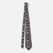 Cravate Beach Lovers Tie | Opal Diamond Seashell Pattern (Dos)