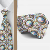 Cravate Beach Lovers Tie | Opal Seashell Pattern 
