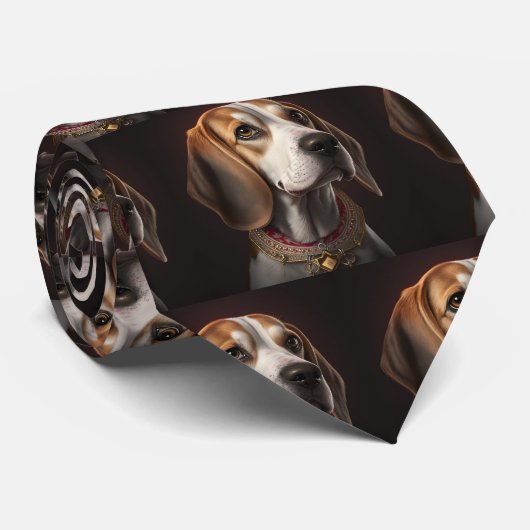 Cravate Beagle Beagles race mignonne Chien chiot (Roulé)