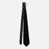 Cravate Beagle Bliss : Motif Beagle monogramme noir (Dos)