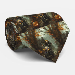 Cravate Beagle équitation moto Halloween effroi