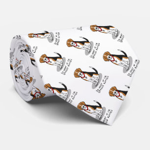Cravate Beagle pourri Spoché (tri couleur 3) Chien drôle