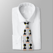 Cravate Beak-a-Boo! Cute Cartoon Duck with Funny Pun (Attaché)