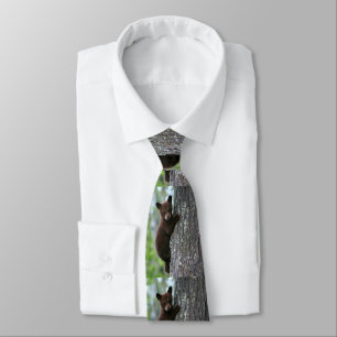 Cravate Bear Cub Escalade A Tree Print Necktie