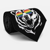 Cravate Bear Gay LGBTQ Rainbow Lunettes de soleil Pride Dr (Roulé)