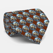 Cravate Bear Ties Native Art polaire Bear Neckties Custom (Roulé)