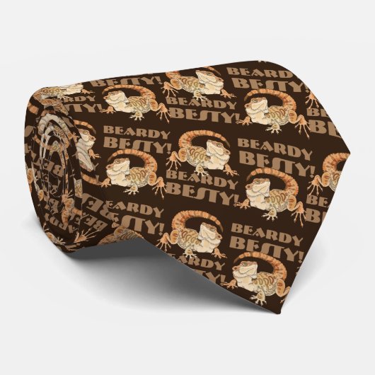 Cravate Beardy Besty Bearty Lizard Dragon (Roulé)