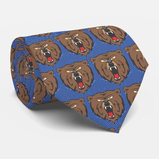 Cravate Bears Team Mascot Football Necktie (Roulé)