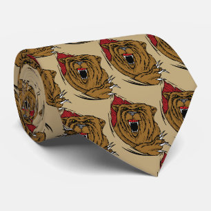 Cravate Bears Team Mascotte Football Basketball Necktie