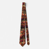 Cravate Beau automne Rose Floral Grooms Mariage (Devant)