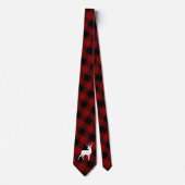 Cravate Beau buffle rouge Plaid and Deer Christmas (Devant)