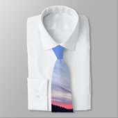 Cravate Beau coucher de soleil sauvage sur le lac Photo (Attaché)