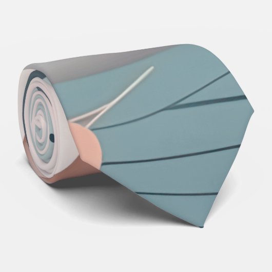 Cravate Beau design feuille pastel élégant (Roulé)