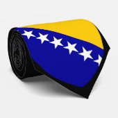 Cravate Beau drapeau de la Bosnie-Herzégovine - bras de (Roulé)