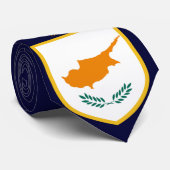 Cravate Beau drapeau de la Chypre (Roulé)
