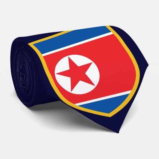 Cravate Beau drapeau de la Corée du Nord (Roulé)