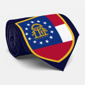 Cravate Beau drapeau de la Géorgie (Roulé)