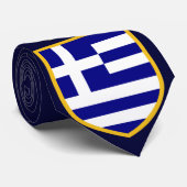 Cravate Beau drapeau de la Grèce (Roulé)