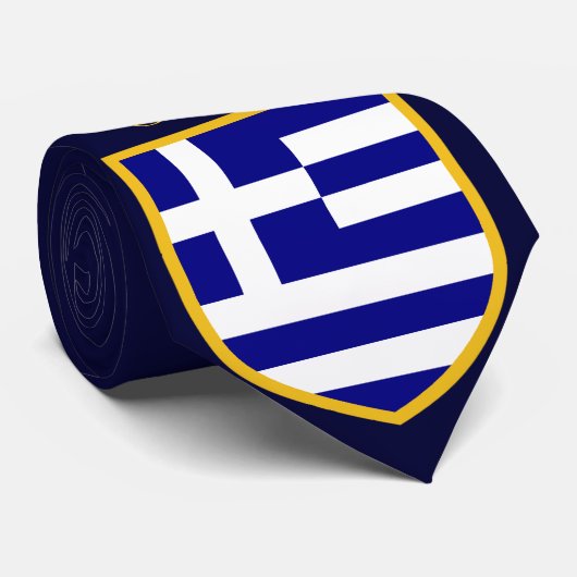 Cravate Beau drapeau de la Grèce (Roulé)