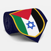 Cravate Beau drapeau de la Palestine et de l'Israël (Roulé)
