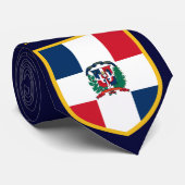 Cravate Beau drapeau de la République Dominicaine (Roulé)