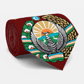 Cravate Beau drapeau de l'Ouzbékistan (Roulé)