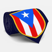 Cravate Beau drapeau de Porto Rico (Roulé)