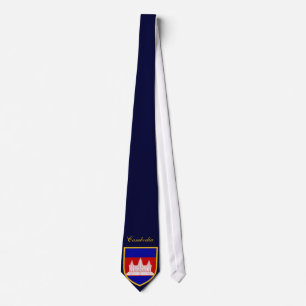 Cravate Beau drapeau du Cambodge