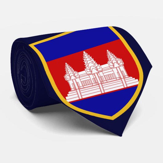 Cravate Beau drapeau du Cambodge (Roulé)