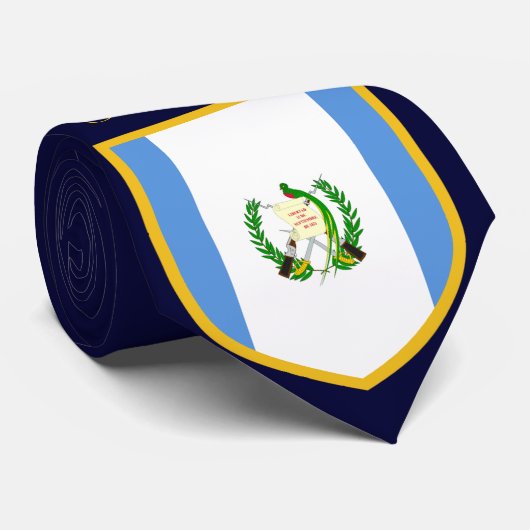 Cravate Beau drapeau du Guatemala (Roulé)