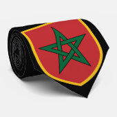Cravate Beau drapeau du Maroc (Roulé)