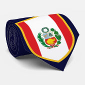 Cravate Beau drapeau du Pérou (Roulé)