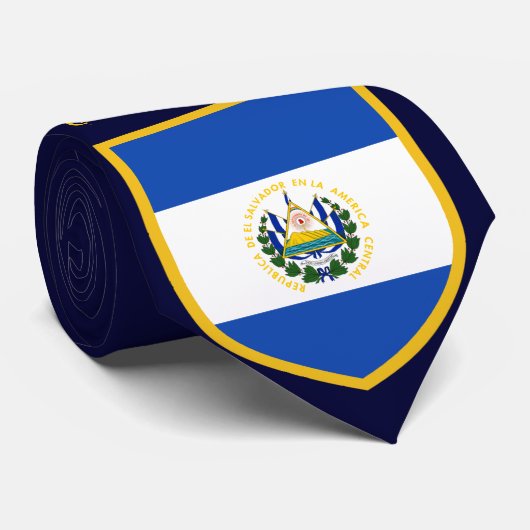 Cravate Beau drapeau du Salvador (Roulé)