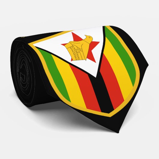Cravate Beau drapeau du Zimbabwe (Roulé)